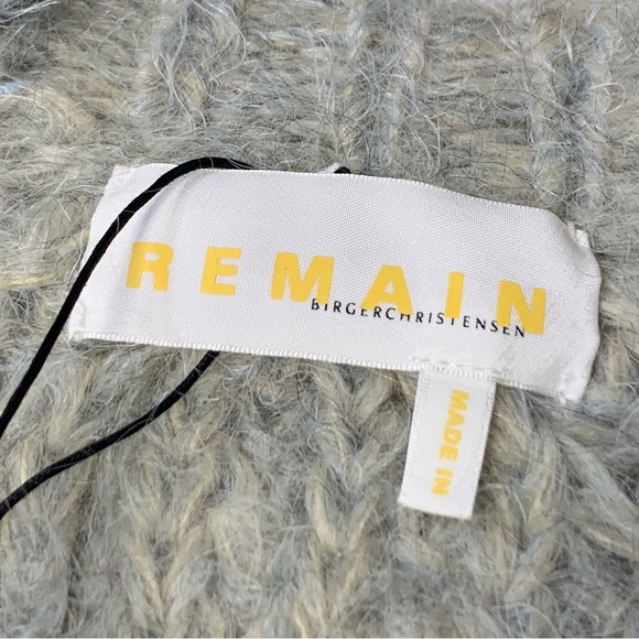 REMAIN BIRGER CHRISTENSEN Luna Cable-Knit Cardigan in Pearl Blue - Picture 11 of 14